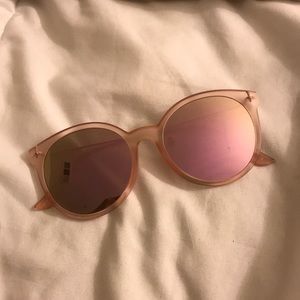 baby pink reflective sunglasses
